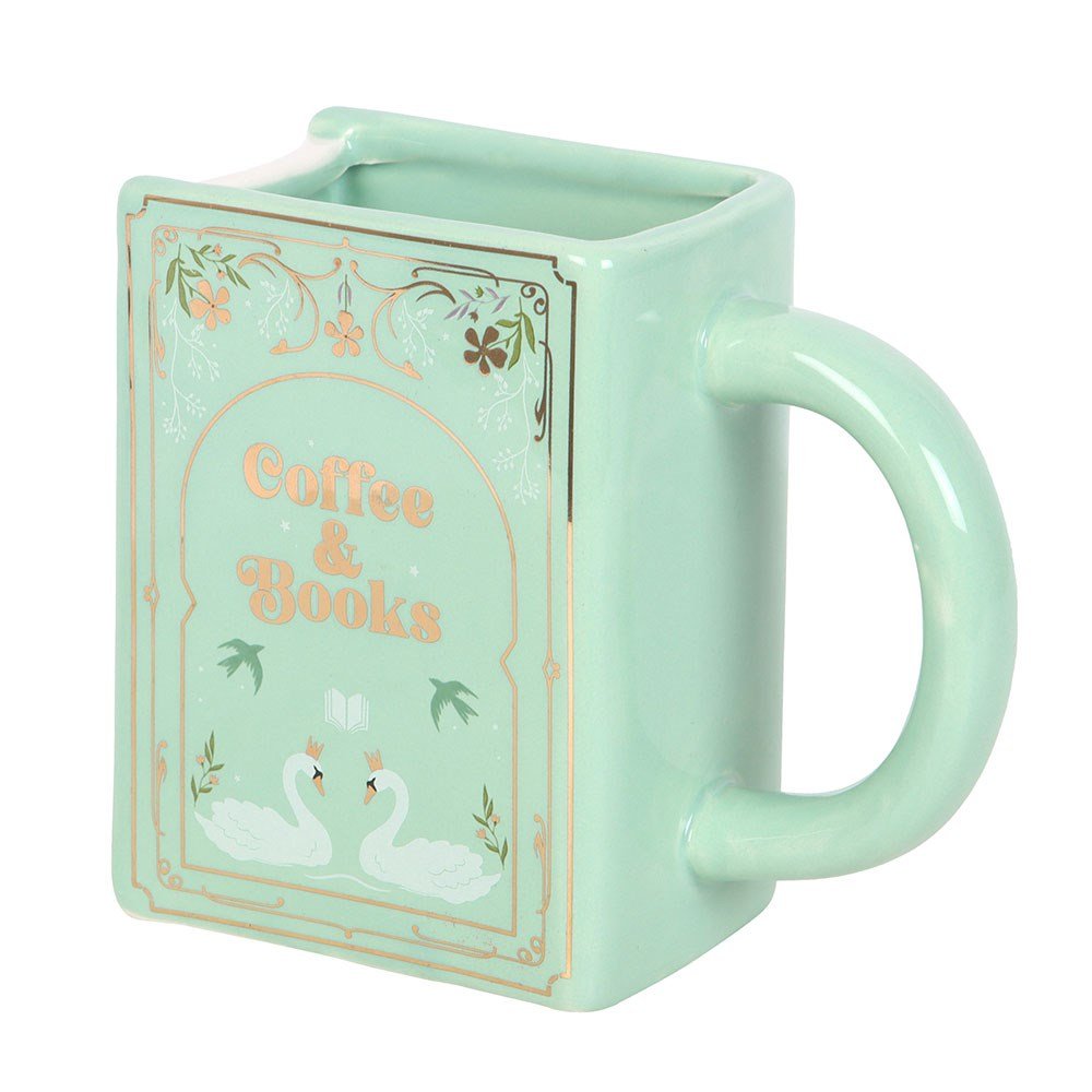 Coffe and Books Book shaped Mug
