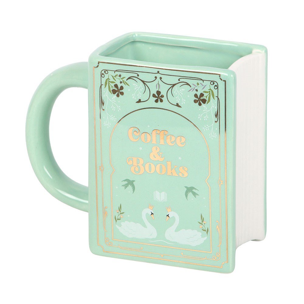 Coffe and Books Book shaped Mug