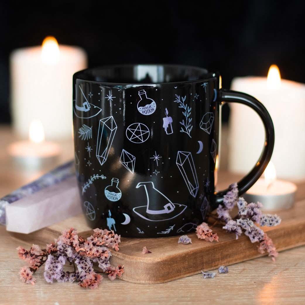 Swoon Sips Crystal Witch Print Ceramic Mug