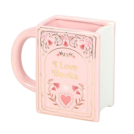 I love Books Book shaped Mug
